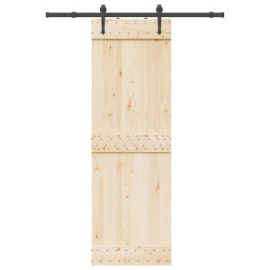 Kit de hardware para portas deslizantes de aço preto 152.5 cm D