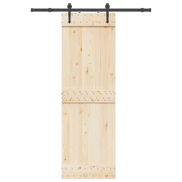 Kit de herrajes para puertas correderas acero negro 152.5 cm D