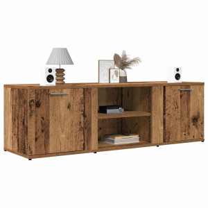 Mueble de TV madera contrachapada envejecida 120x34x37 cm D