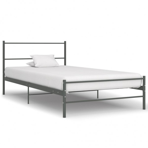 Estrutura de cama de metal cinza 90x200 cm D
