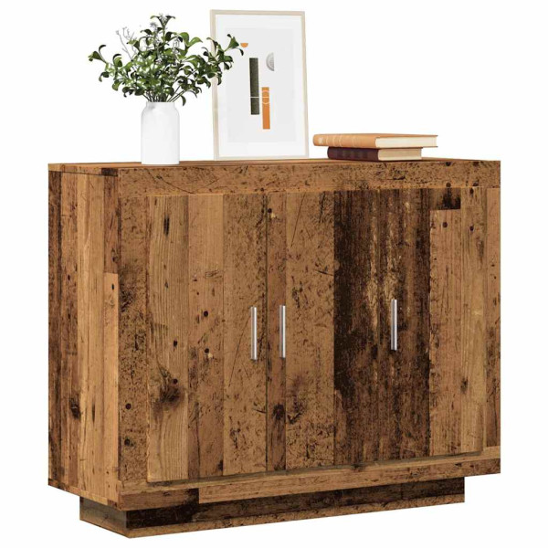 Aparador de madera de ingeniería envejecida 92x35x75 cm D