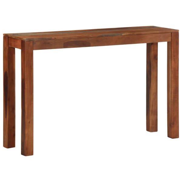 Mesa consola de madera maciza de acacia 120x30x76 cm D