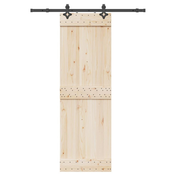 Kit de hardware para portas deslizantes de aço preto 152.5 cm D