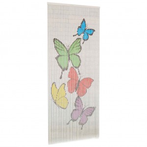 Cortina mosquiteira em bambu 90x200 cm H