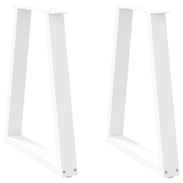 Pernas de mesa central em forma de V 2 pcs de aço branco D