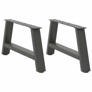 Pernas de mesa de centro Forma A 2 unidades aço antracite 70x(30-31) cm D