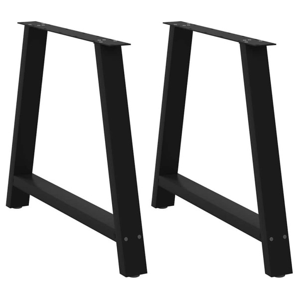 Pernas de mesa de centro formato A 2 unidades aço preto 100x(72-73) cm D