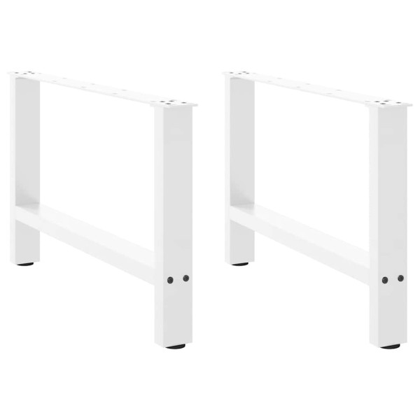 Pernas de mesa de centro em aço branco 2 unidades 70x(42-43) cm D