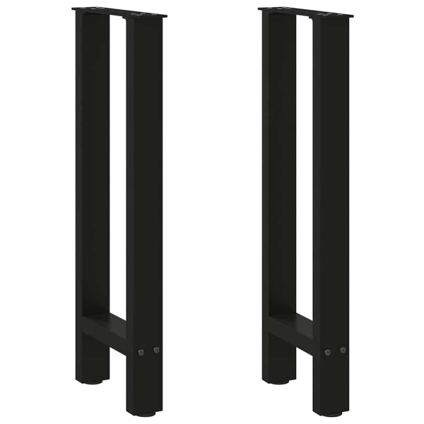 Patas de mesa de centro acero negro 2 uds 38x(72-73) cm D