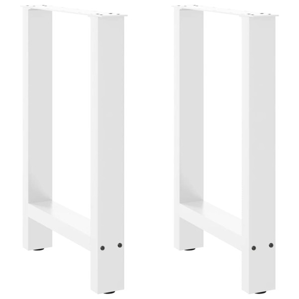 Pés de placa de aço branco 2 pcs 60x (72-73) cm D