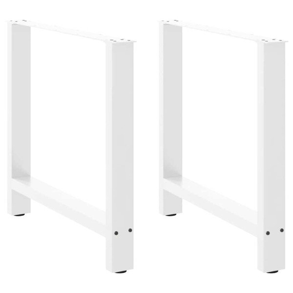 Patas de mesa de centro acero blanco 2 uds 80x(72-73) cm D