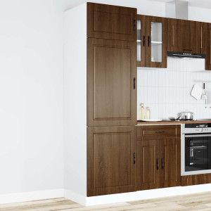 Mueble de cocina Porto de madera contrachapada roble marrón D