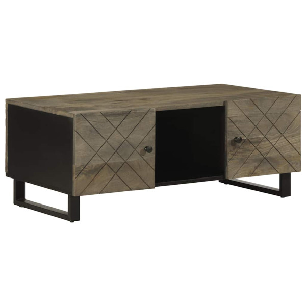 Mesa de centro madera maciza de mango negra 100x54x40 cm Mesa de centro madera maciza de mango negra 100x54x40 cm D
