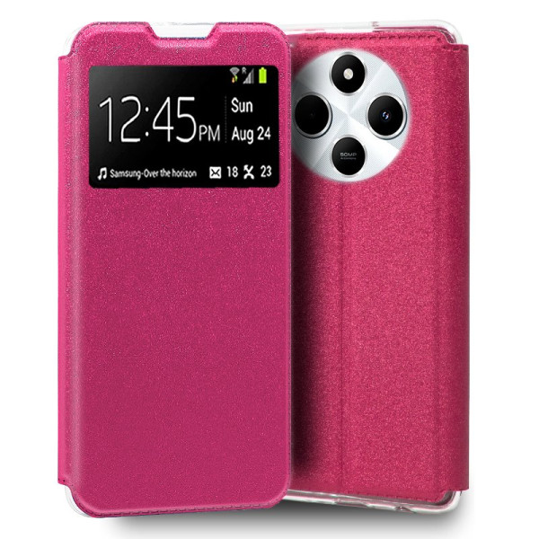 Fundação COOL Capa de Flip para Xiaomi Redmi 14C Liso rosa D