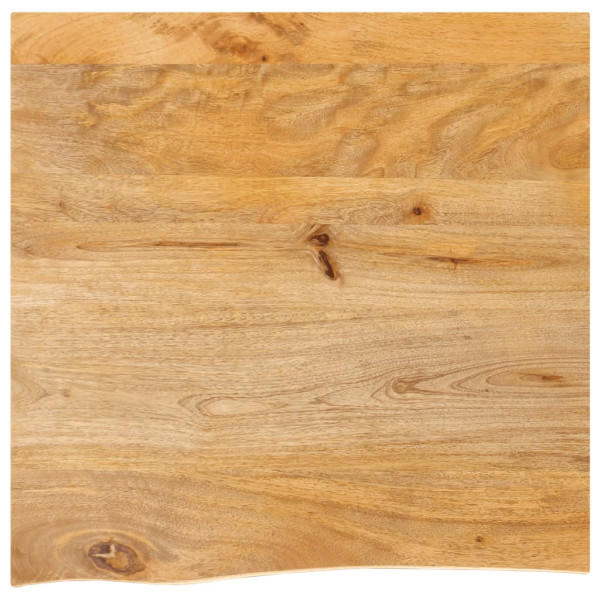 Tablero de mesa borde natural madera maciza mango 60x60x2.5 cm D