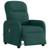 Sillón reclinable de masaje eléctrico tela verde oscuro 3