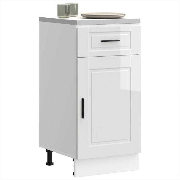 Mueble bajo de cocina porto alto brillo blanco D