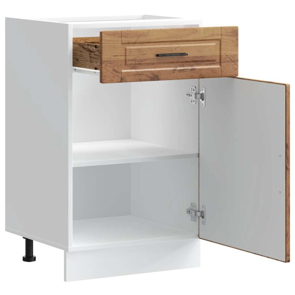 Mueble bajo de cocina porto madera vieja madera reconstituida M 5