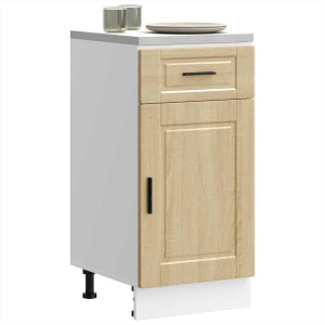 Mueble bajo de cocina porto roble sonoma madera reconstituida D