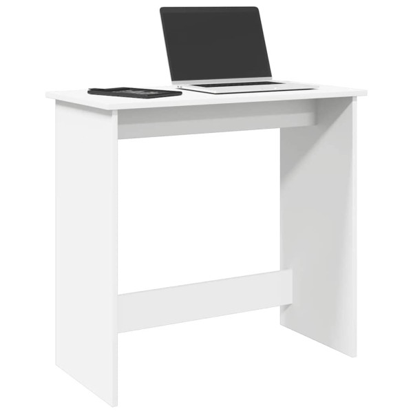 Escritorio de madera contrachapada blanco 80x40x75 cm Escritorio de madera contrachapada blanco 80x40x75 cm D