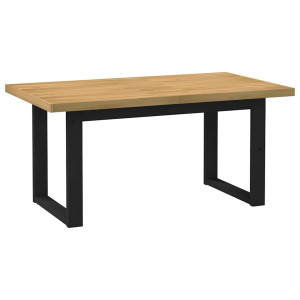 Mesa comedor NOAIN patas forma U madera maciza pino 160x90x75cm D
