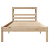 Estructura de cama sin colchón madera maciza pino 75x190 cm 4