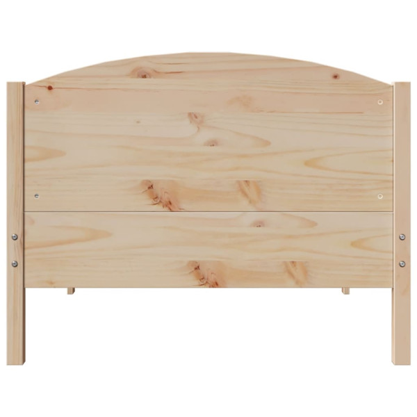 Estructura de cama sin colchón madera maciza pino 75x190 cm M 4