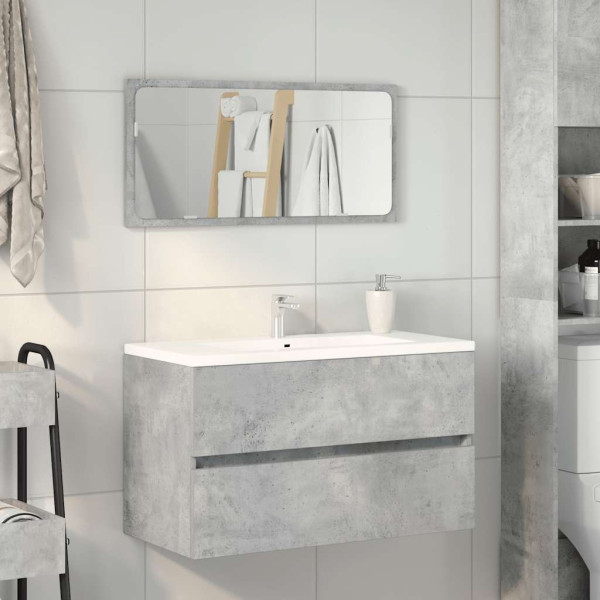 Armario de baño con espejo madera de ingeniería gris hormigón M 3