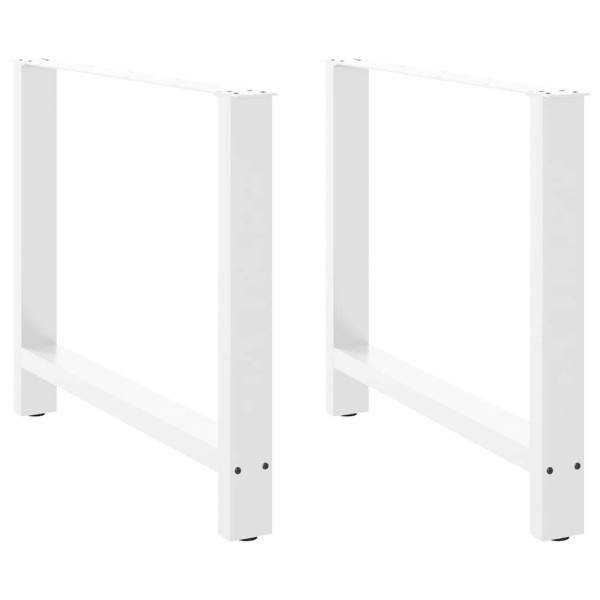 Patas de mesa de centro acero blanco 2 uds 100x(72-73) cm D