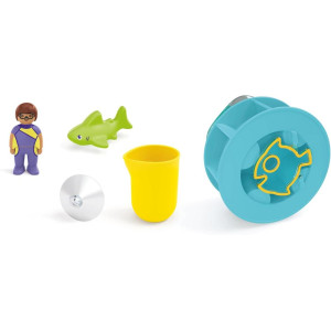 Playmobil junior aqua: rueda de agua con bebé tiburón D