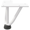 Patas de mesa tipo horquilla 4 uds acero macizo blanco 10 cm 5