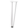 Patas de mesa tipo horquilla 4 uds acero macizo blanco 42 cm 5