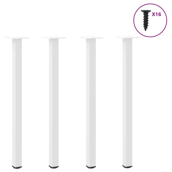 Pernas para mesa de centro 4 peças aço branco 72-74 cm D