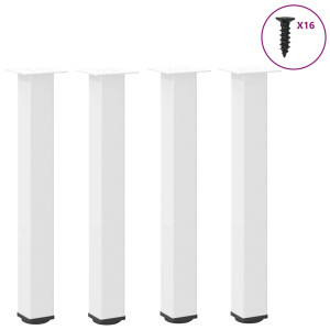 Pernas para mesa de centro 4 peças aço branco 72-74 cm D