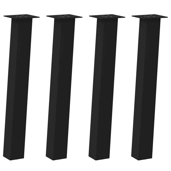 Patas para mesa de centro 4 uds acero negro 72 cm M 2