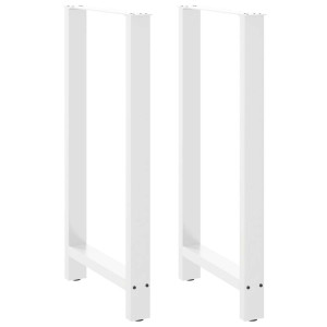 Pés de placa de aço branco 2 pcs 60x(110-111) cm D