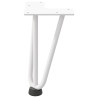 Patas de mesa tipo horquilla 4 uds acero macizo blanco 20 cm 5