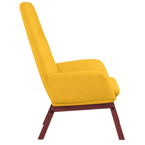 Sillón de relax de tela amarillo mostaza M 4