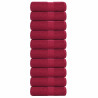 Toallas 10 uds 100% algodón burdeos 30x30 cm 360 gsm 1