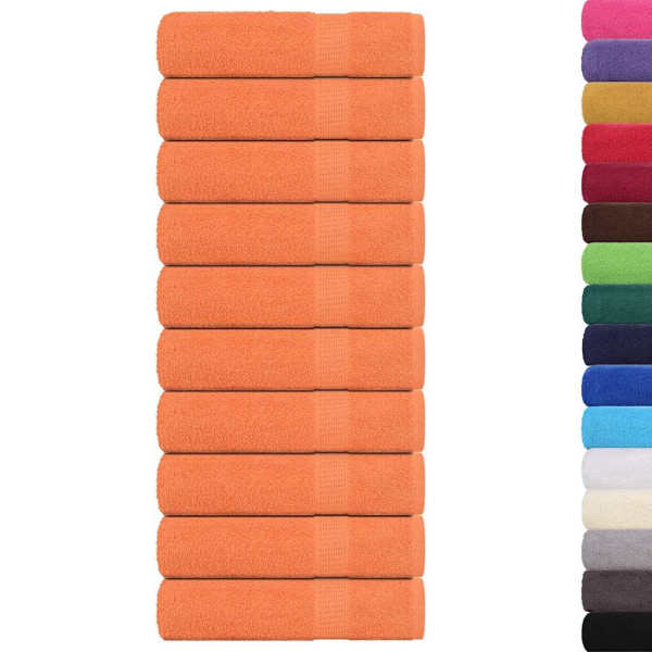 Toallas de baño 10 uds naranja 100x150 cm 360gsm 100% algodón M 2