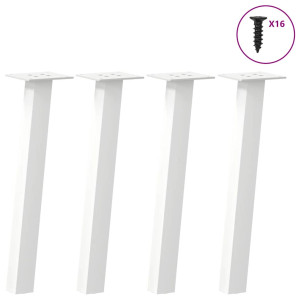 Patas para mesa de centro 4 uds acero blanco 42 cm D