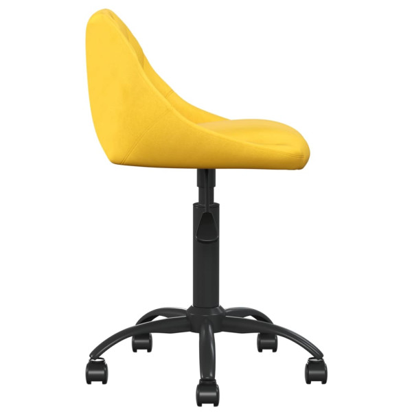 Silla de comedor de terciopelo amarillo mostaza M 4