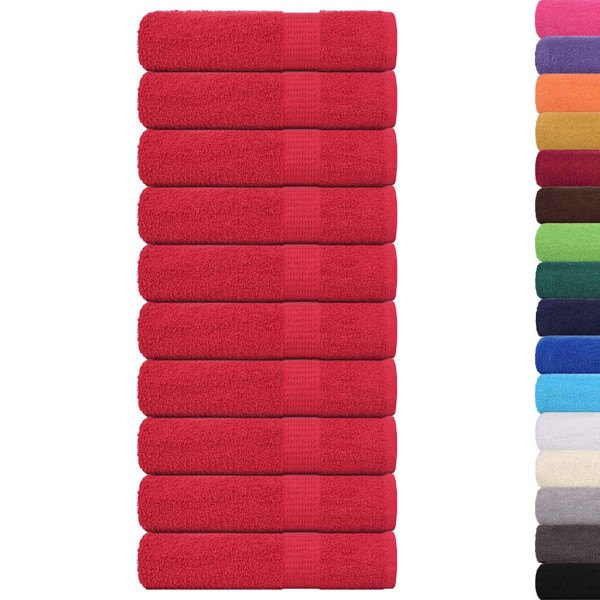 Toallas de baño 10 uds rojo 100x150 cm 360 gsm 100% algodón M 2