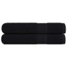 Toallas 2 uds 100% algodón negro 100x200 cm 600 gsm 1