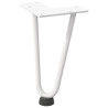 Patas de mesa tipo horquilla 4 uds acero macizo blanco 20 cm 4