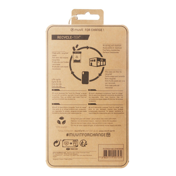 Funda muvit recycletek para apple iphone 13 transparente M 3