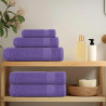Toallas de baño 4 uds morado 100x150 cm 360 gsm 100% algodón 3