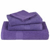 Toallas de sauna 2 uds 100% algodón morado 80x200 cm 360 gsm 4