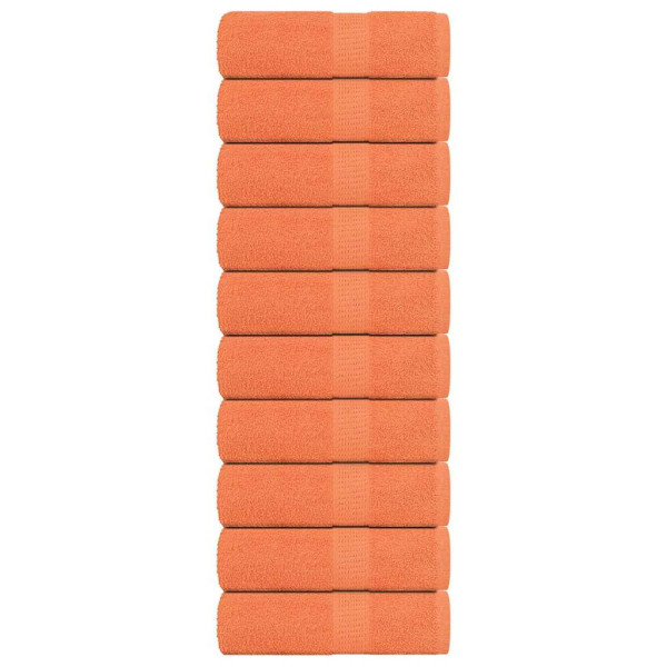Toallas de jabón 10 uds naranja 30x30 cm 360 gsm 100% algodón D