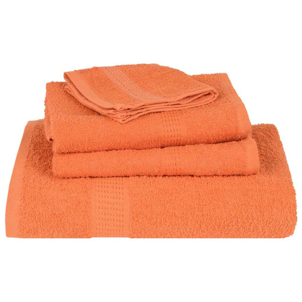 Toallas de jabón 10 uds naranja 30x30 cm 360 gsm 100% algodón M 4